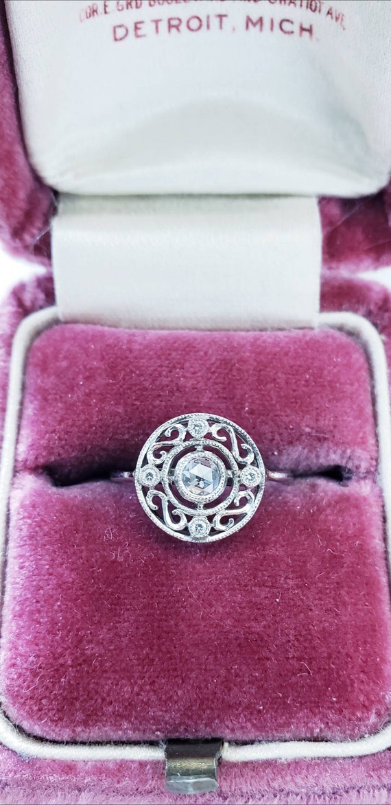Rose cut diamond ring | 14k vintage diamond ring … - image 2