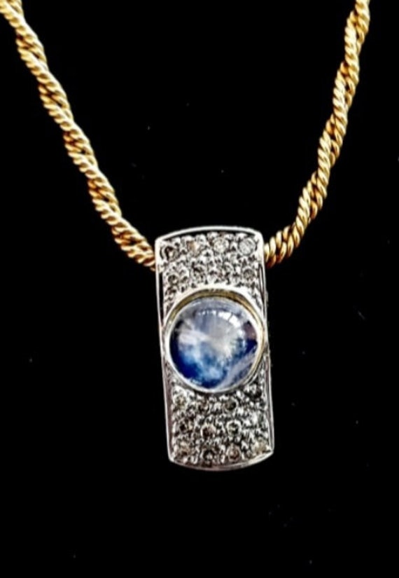 Moonstone  diamond pendant |  moonstone necklace … - image 5