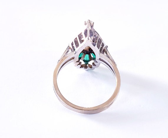 Stunning Pear cut diamond  ring | 18K diamond eng… - image 2