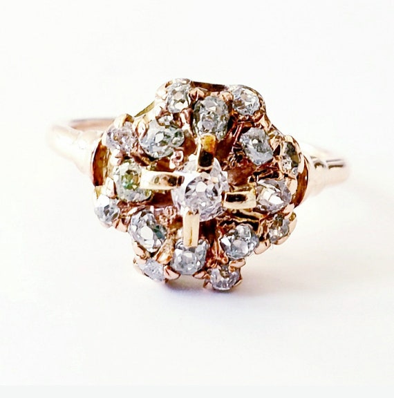 Victorian diamond ring | diamond cluster ring | p… - image 2