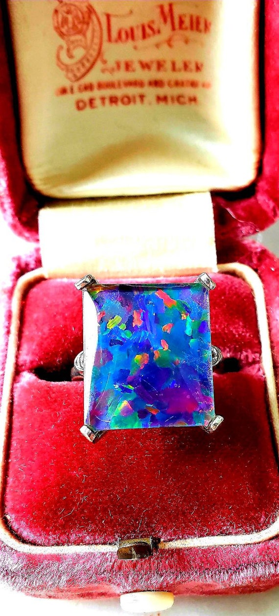 Opal ring | opal triplet | art deco opal ring | ne
