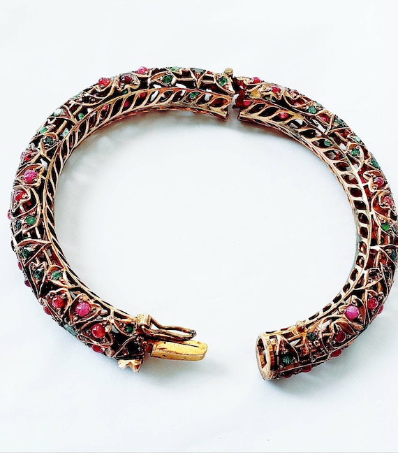 Emerald and ruby bangle | ruby bracelet | emerald… - image 3