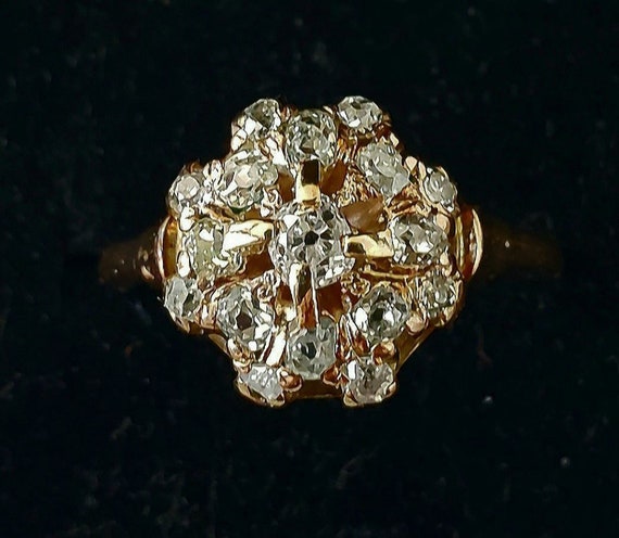 Victorian diamond ring | diamond cluster ring | p… - image 1