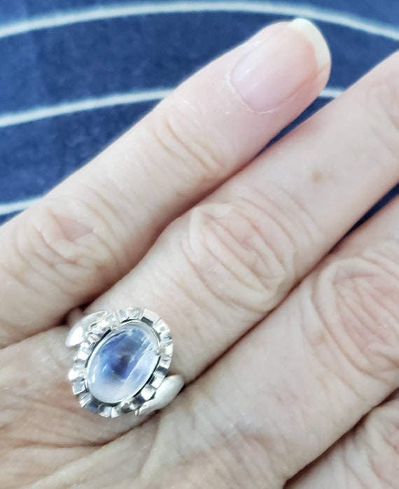 14k Moonstone ring |  oval moonstone ring | vinta… - image 2