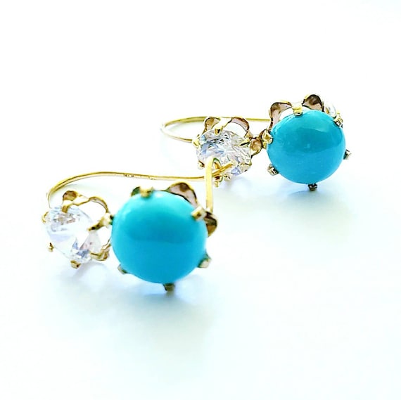 14k turquoise earrings | turquoise earrings