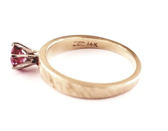 Ruby ring | 1960s ruby ring | ruby wedding band - image 2