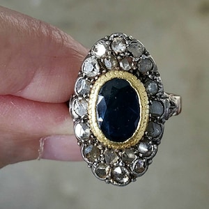 Antique  Sapphire and Diamond Ring