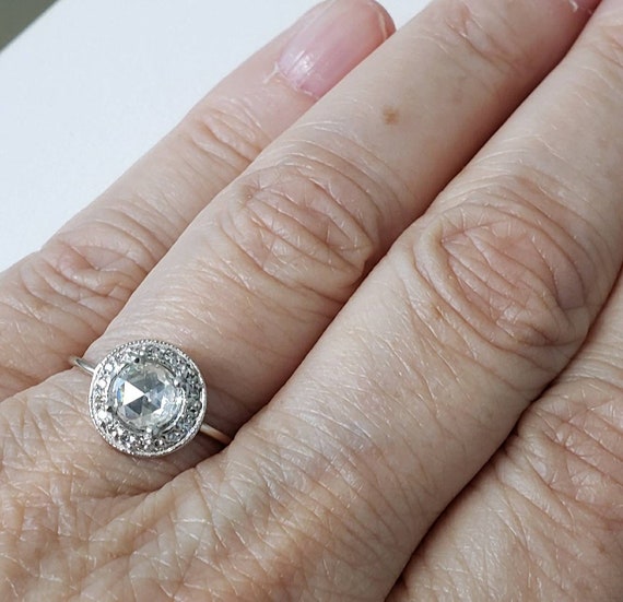 Rose cut diamond engagement ring | Rose cut diamo… - image 6