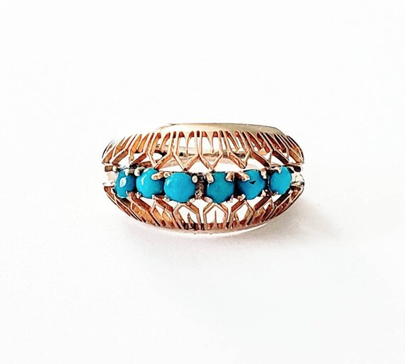 Turquoise stack ring | Vintage turquoise ring | st
