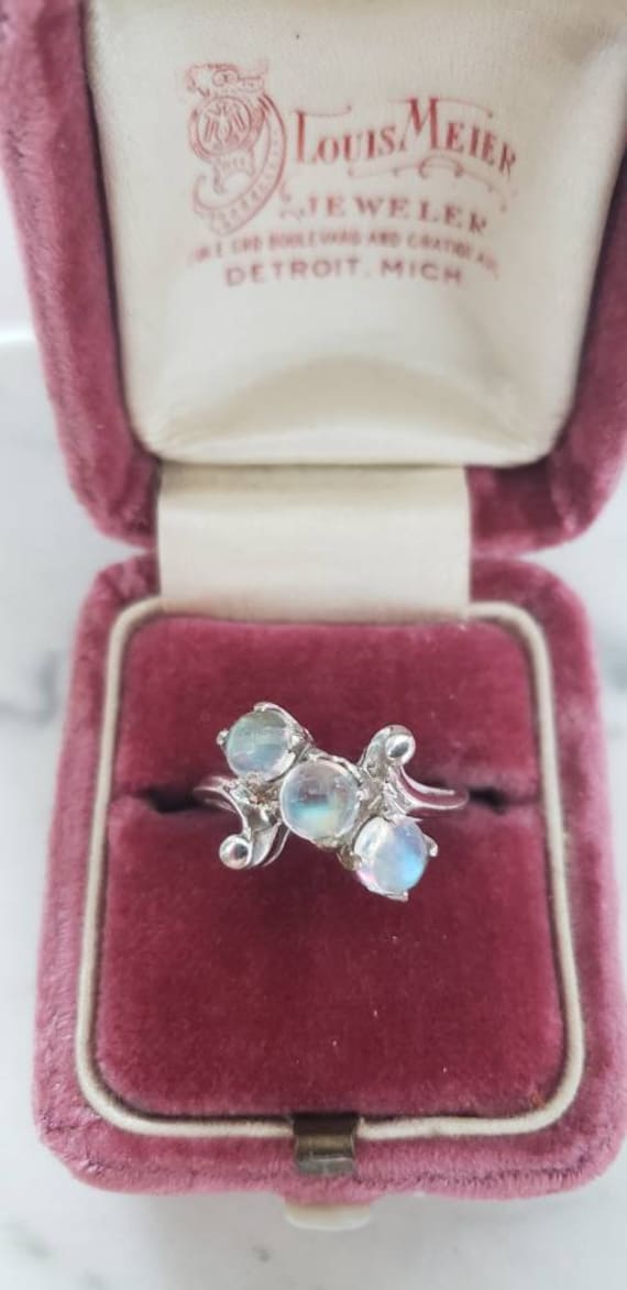 10k moonstone ring | moonstone orb ring