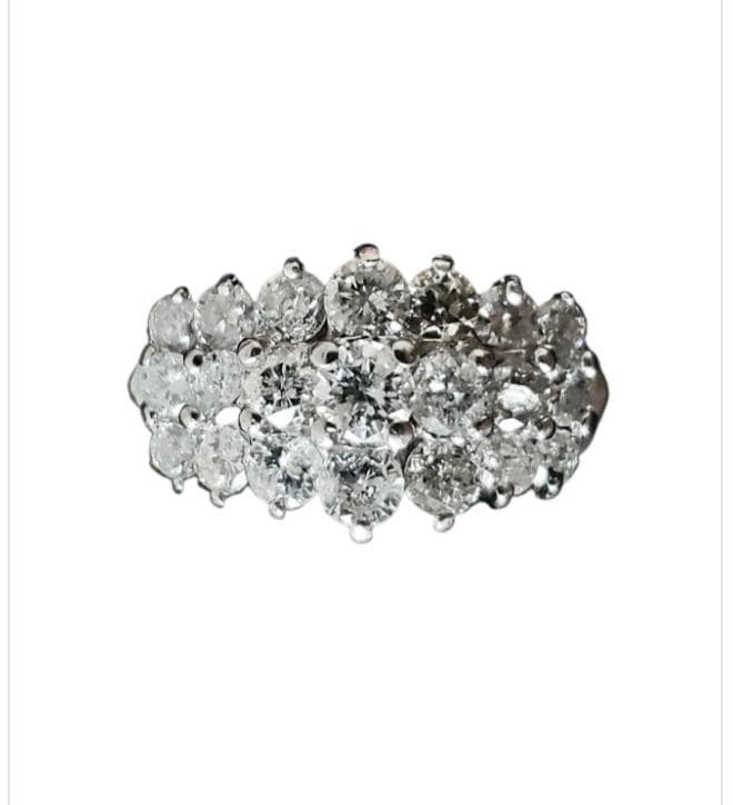 Vintage  Diamond Ring | Multi Stone Diamond Ring  |  size  9 & 1/8