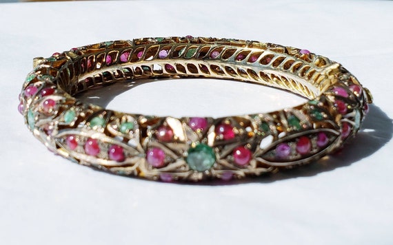 Emerald and ruby bangle | ruby bracelet | emerald… - image 4