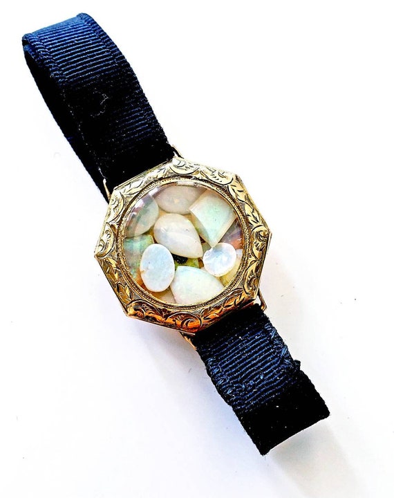 Opal shaker | antique opal octagon watch | opals |