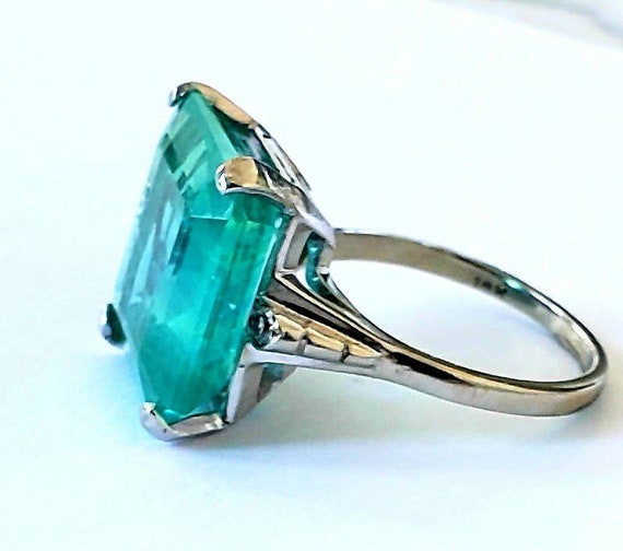 14k green flourite ring  |  emerald color flourit… - image 4