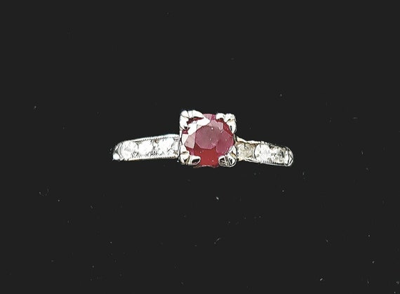 Ruby ring | 14k diamond ring | 14k ruby ring | ex… - image 2