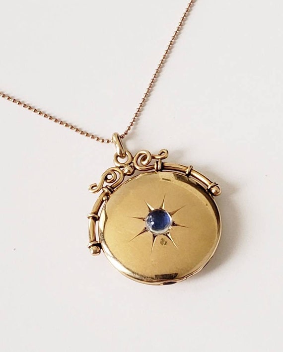 Victorian moonstone locket | enamel locket