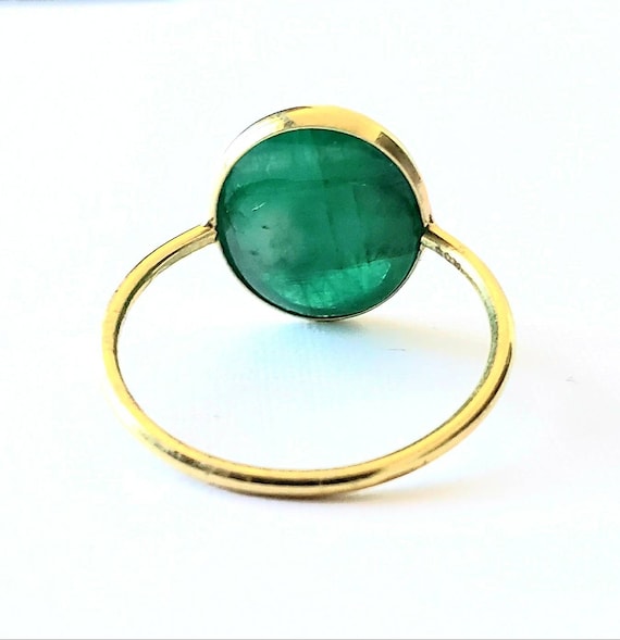 Emerald ring | cabachon emerald ring | 18k emeral… - image 4