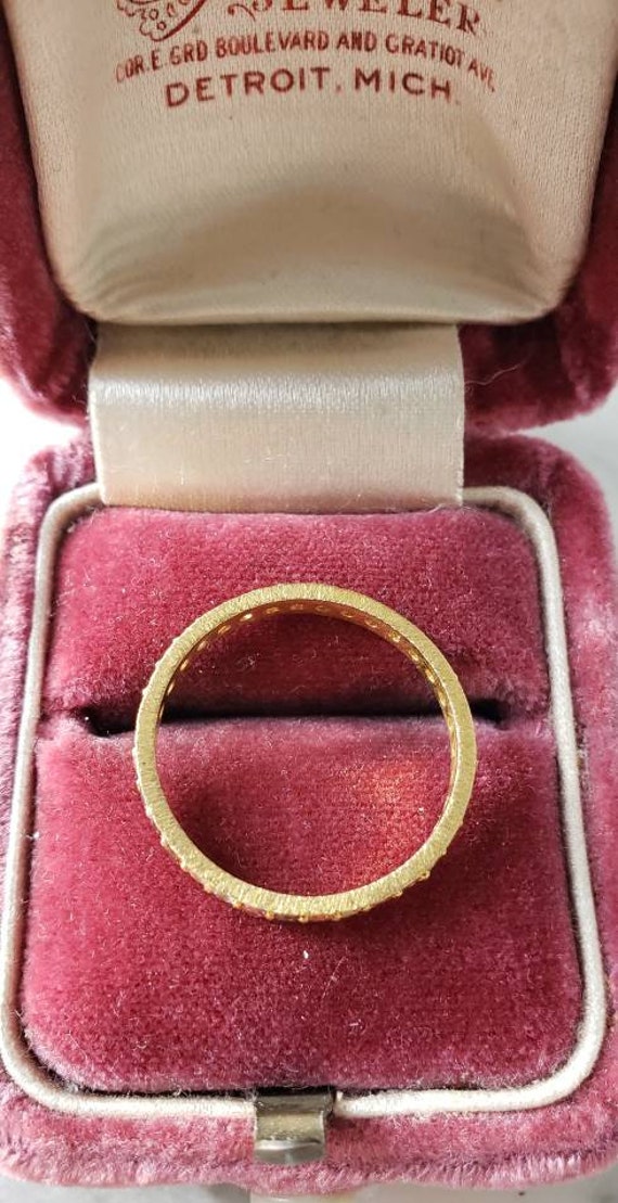 18k Rainbow Sapphire Ring | 18k Gem Band  | 18k wedding band View 4