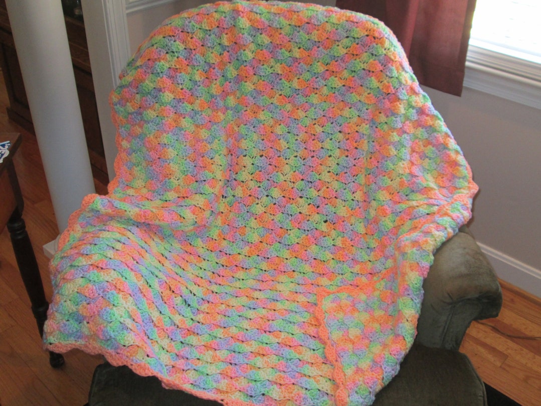 Crochet Baby Blanket Crib Size Etsy
