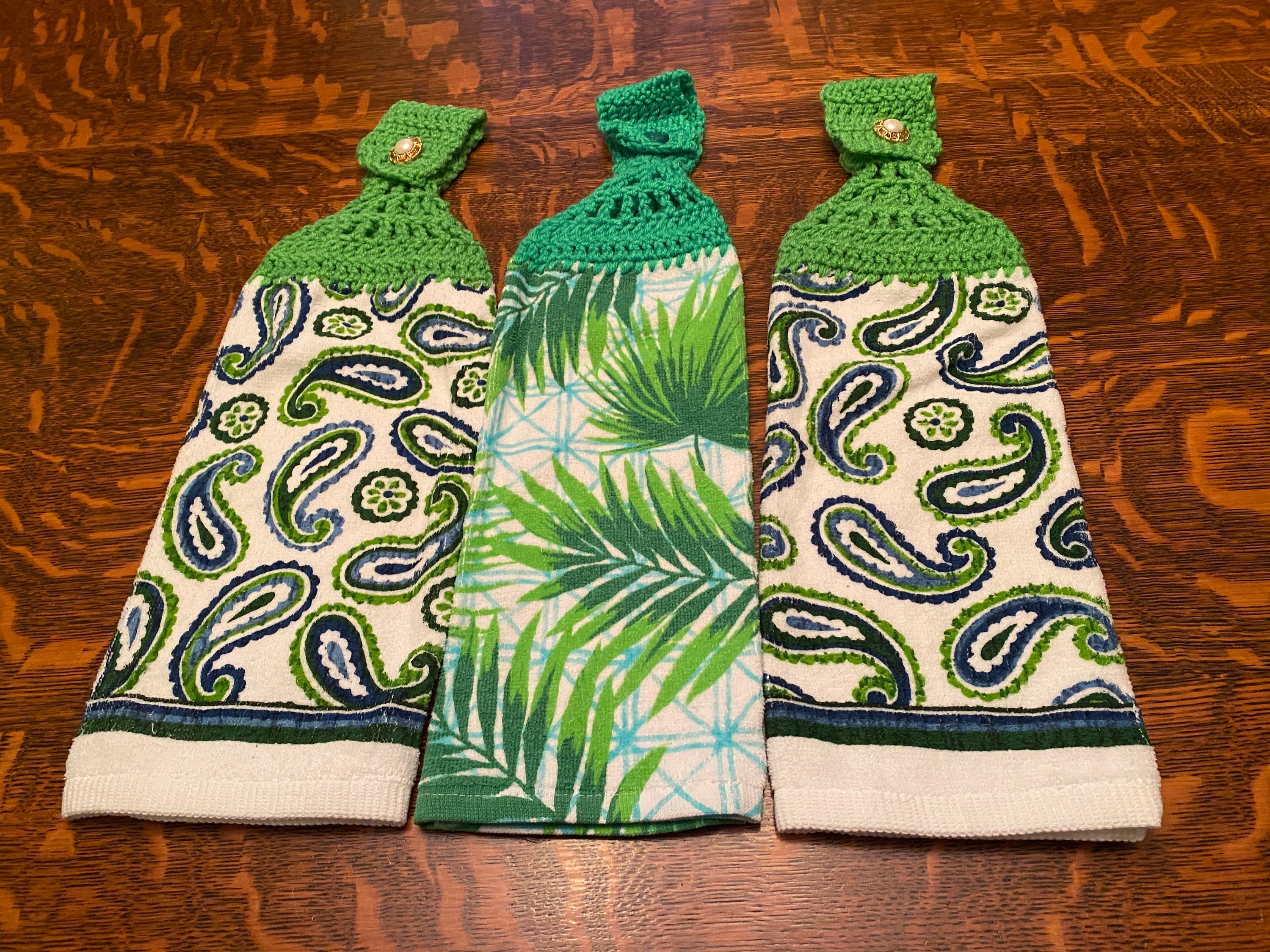 Juego de toallas de cocina de ganchillo de 3 | Etsy