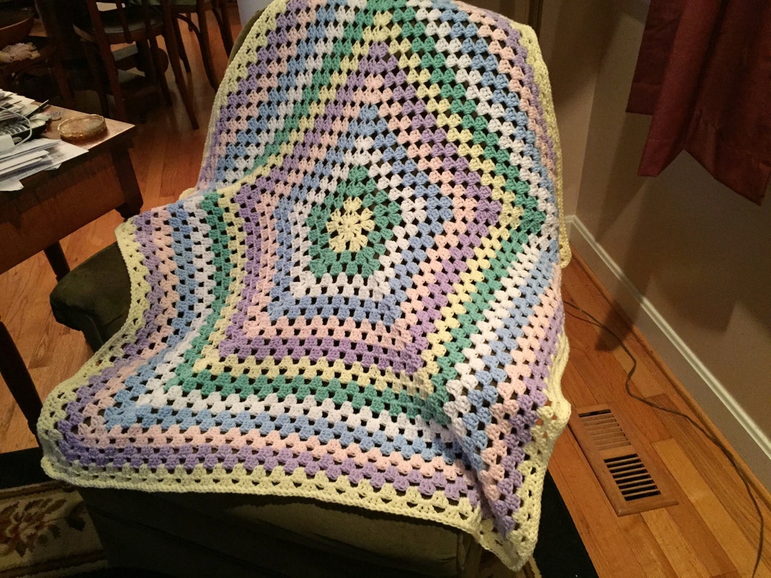 Crochet Baby Blanket Crib Size Etsy