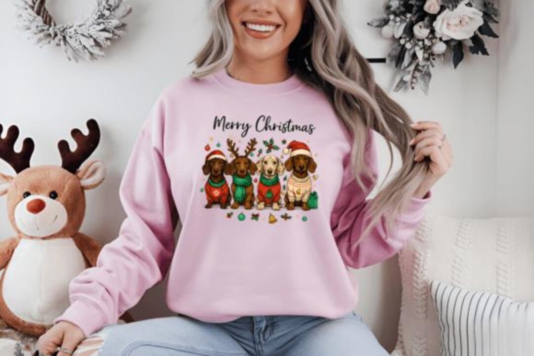 Merry Christmas Dachshund Dog PNG, Cute Puppies, Christmas Holiday Pet ...