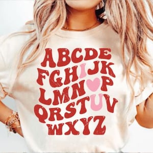 ABC rétro, je t'aime, Saint-Valentin, PNG, SVG, téléchargement immédiat