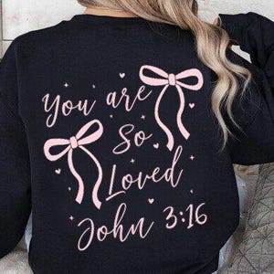 You Are So Love, John 3:16, Christian Bow PNG, Coquette Bow, Instant Download, Bijbelvers, png