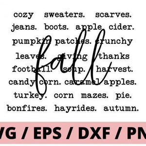 Die Worte des Herbstes, des Herbstes, der Herbstliebhaber, PNGs, SVGs, Instant Download