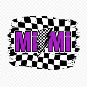 Lila Kariertes Mimi Lightning Bolt Design (Digitaler Download)