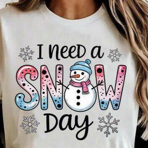 I Need A Snow Day PNG | Snowman, Winter, Cold, Hand Drawn, Snow Day, Leopard, Freezing, Snowflake | Digital