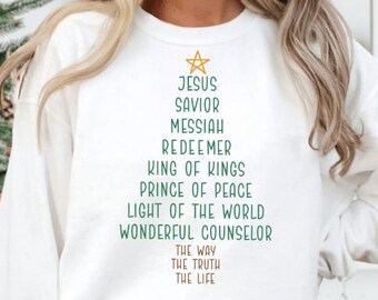 Christian Christmas Tree SVG, Faith SVG, Jesus, Religious PNG