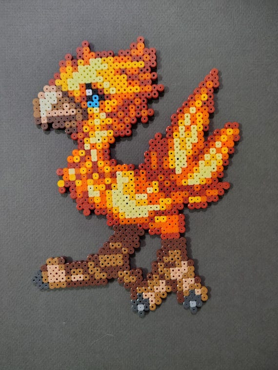 Final Fantasy Chocobo Pixel Bead Sprite - Etsy