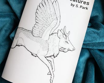 Coloring Creatures coloring book zine.
