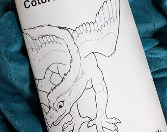Coloring Dragons coloring book zine.