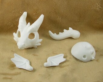 Dragon bjd ball pet blank cast (white)