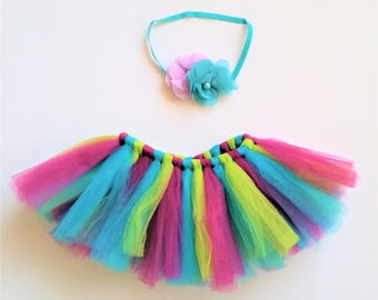 2 Pcs Set, TUTU Headband Set, Tutu Set, Tutu, Newborn Tutu, Baby Tutu, Newborn Photo Prop, Photo Prop, Pink Tutu, READY To Ship