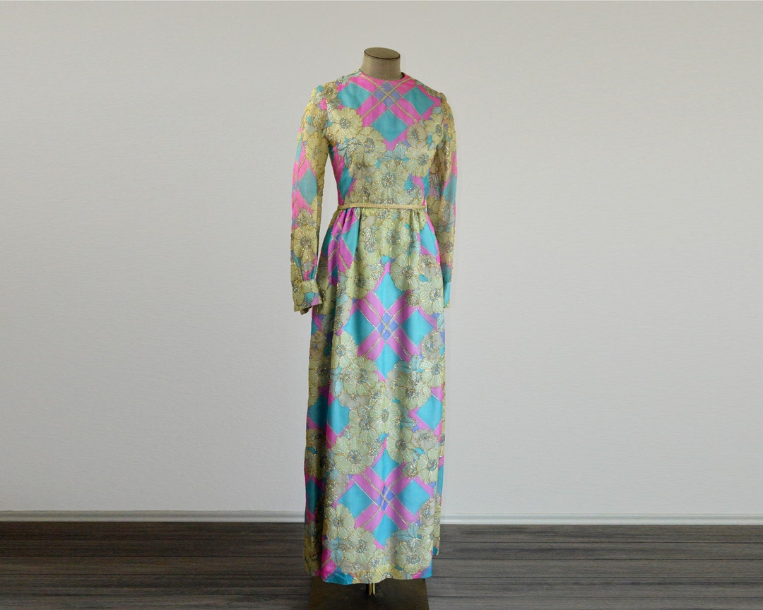 70's Vintage Richilene for Neiman Marcus Chiffon Dress/ - Etsy