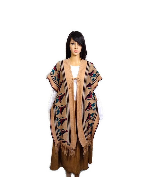 Vintage Boho Short Sleeve Sweater Duster