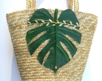 Handmade Palm Leaf Bag, Beach tote, Boho Purse, Tropical Decor, Exotic Bag, Woven Straw, Festival, Floral Purse, Banana Leaf, Summer Vibes