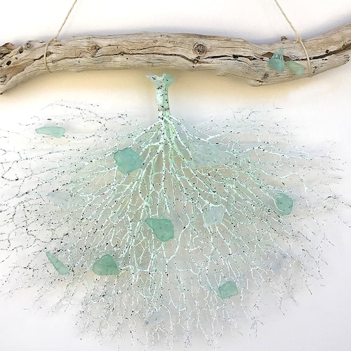 Beach Decor Sea Glass Art Wall Decor Beach Wedding Etsy