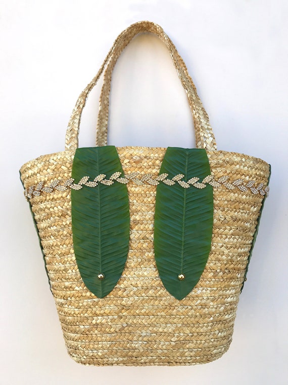 Handmade Unique Straw Banana Palm Leaf Bag Boho Summer Etsy