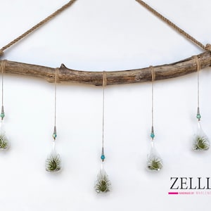 Handmade Driftwood Wall Hanging, Sea glass wall Decor, Air Plant Wall Decor, BeachHouse Decor, Beach Wall Decor, Driftwood Decor, Boho Art