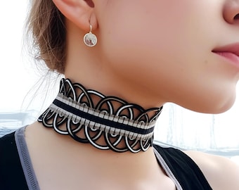 Handmade Fringe Choker, Renaissance Choker, Victorian Collar, Unique Multilayer Choker, Renaissance Festival Choker, Royal Highness Jewelry