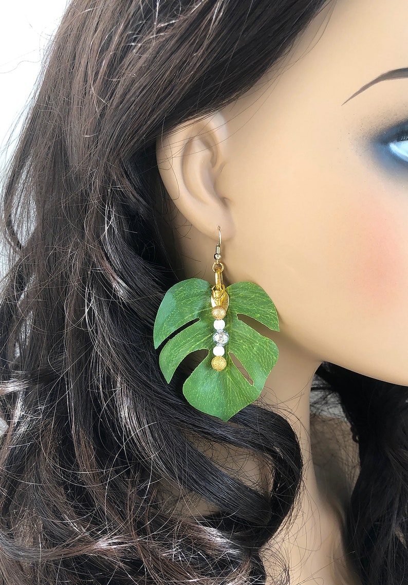 Palm Leaf Earrings main image 0