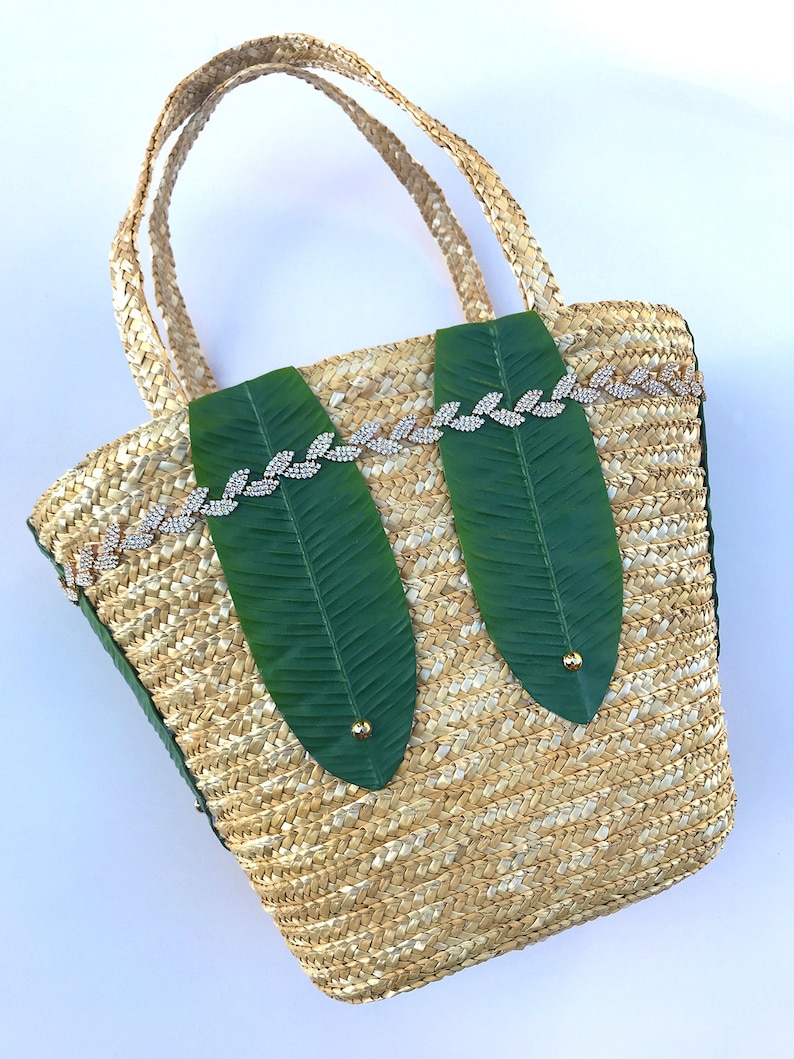 Handmade Straw Bag Banana Palm Leaf Decor Boho Purse Summer Etsy