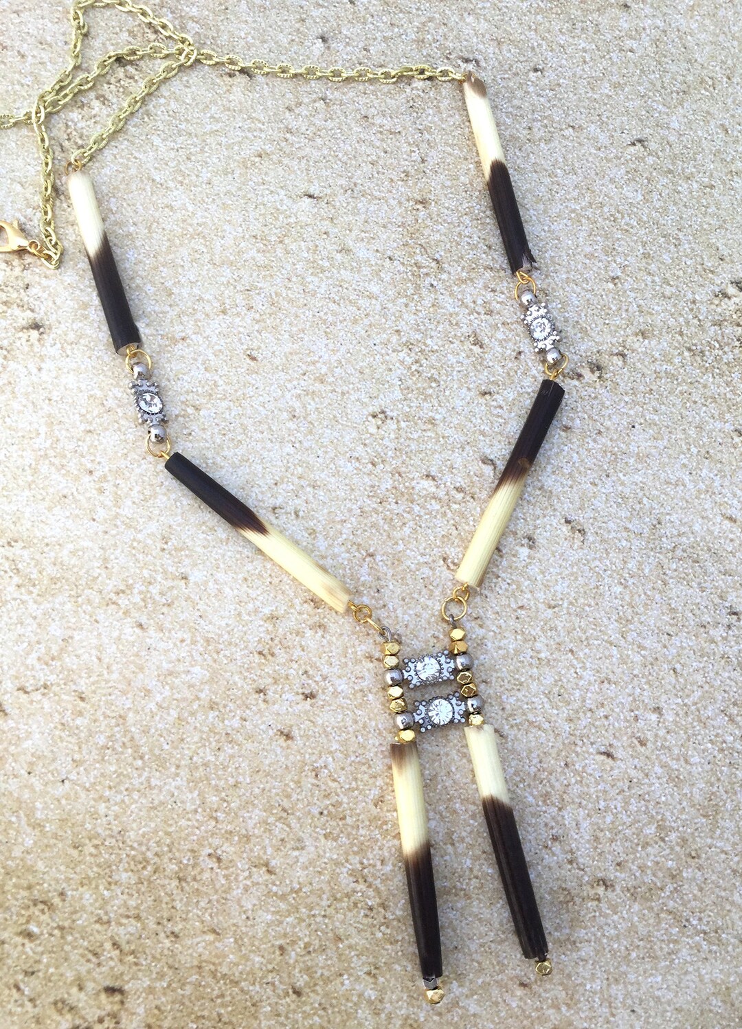 Collar de quill de puercoespín hecho a mano collar de quill Etsy España