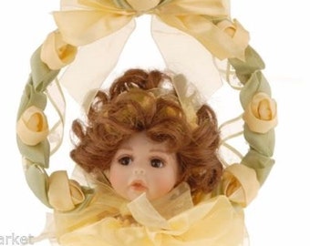 Yellow Rose of Texas Rosebud Ornament by Marie Osmond COA #605 Included Never removed from Box