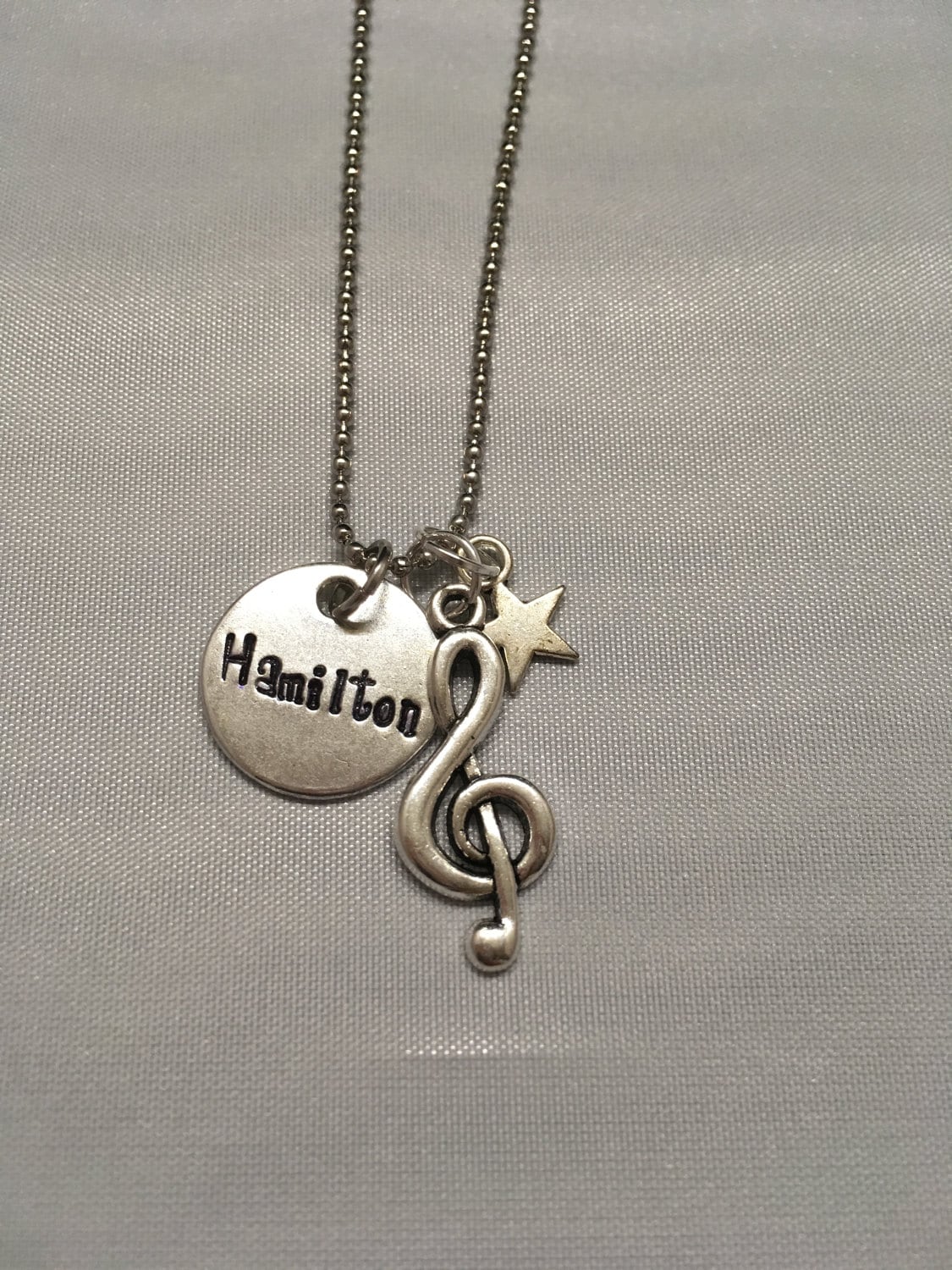 Hamilton Musical Broadway Star Handstamped Necklace Hamilton Etsy