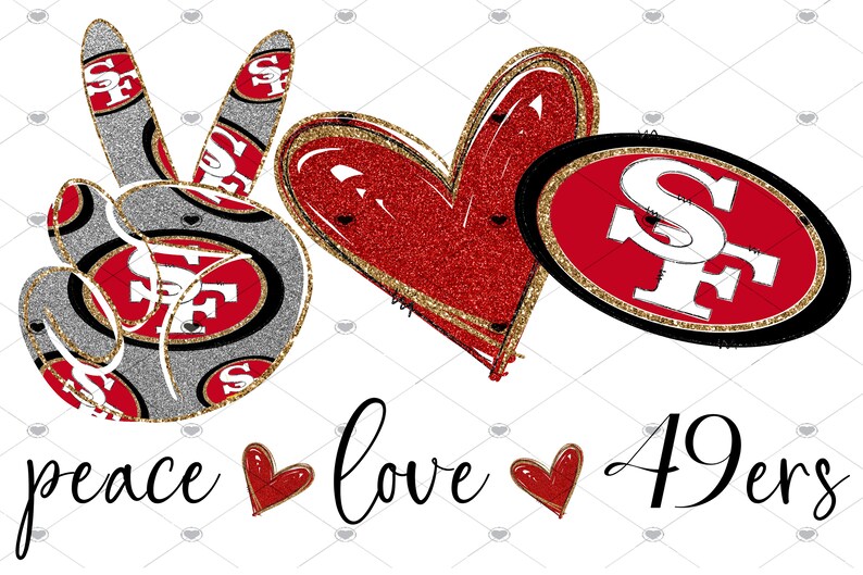 Download Peace Love 49ers digital file | Etsy